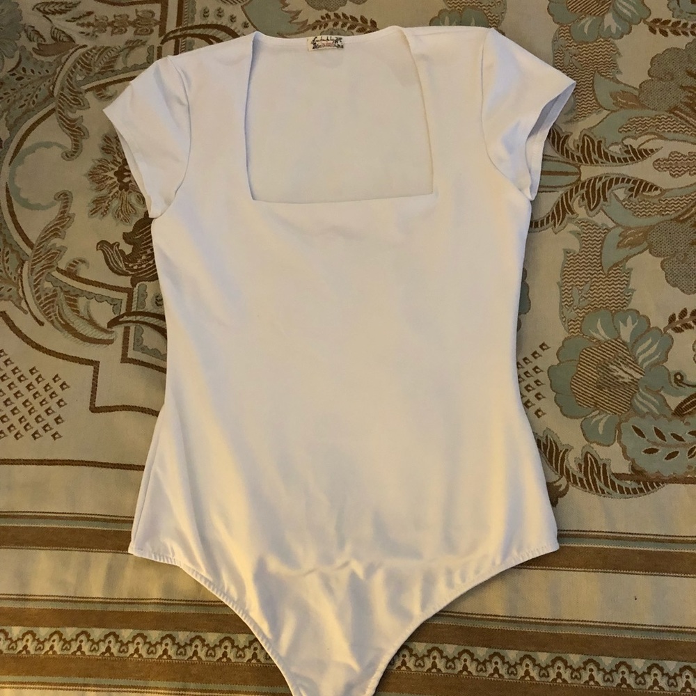 White Free People Body Suit